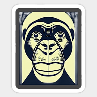 Wise Monkey & jungle king T-Shirt Sticker